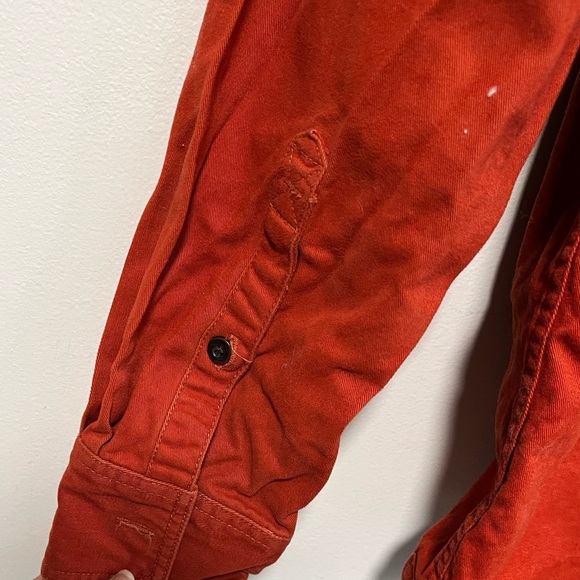 Nevada Rust Red Utility Button-Up Shirt Jacket L Military-Inspired Workwear - Picture 4 of 12